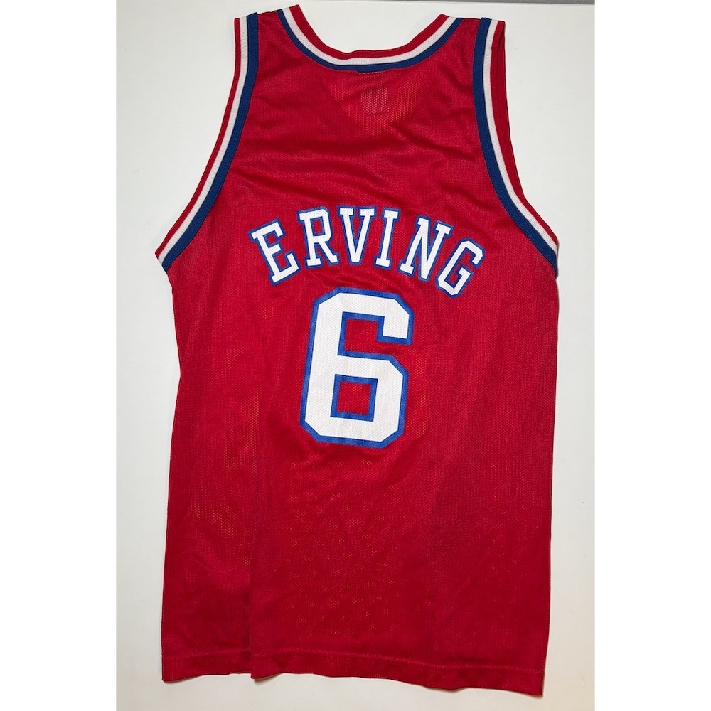 Vintage Erving #6 76ers Sixers NBA 50th Gold Logo Champion Jersey 40 USA